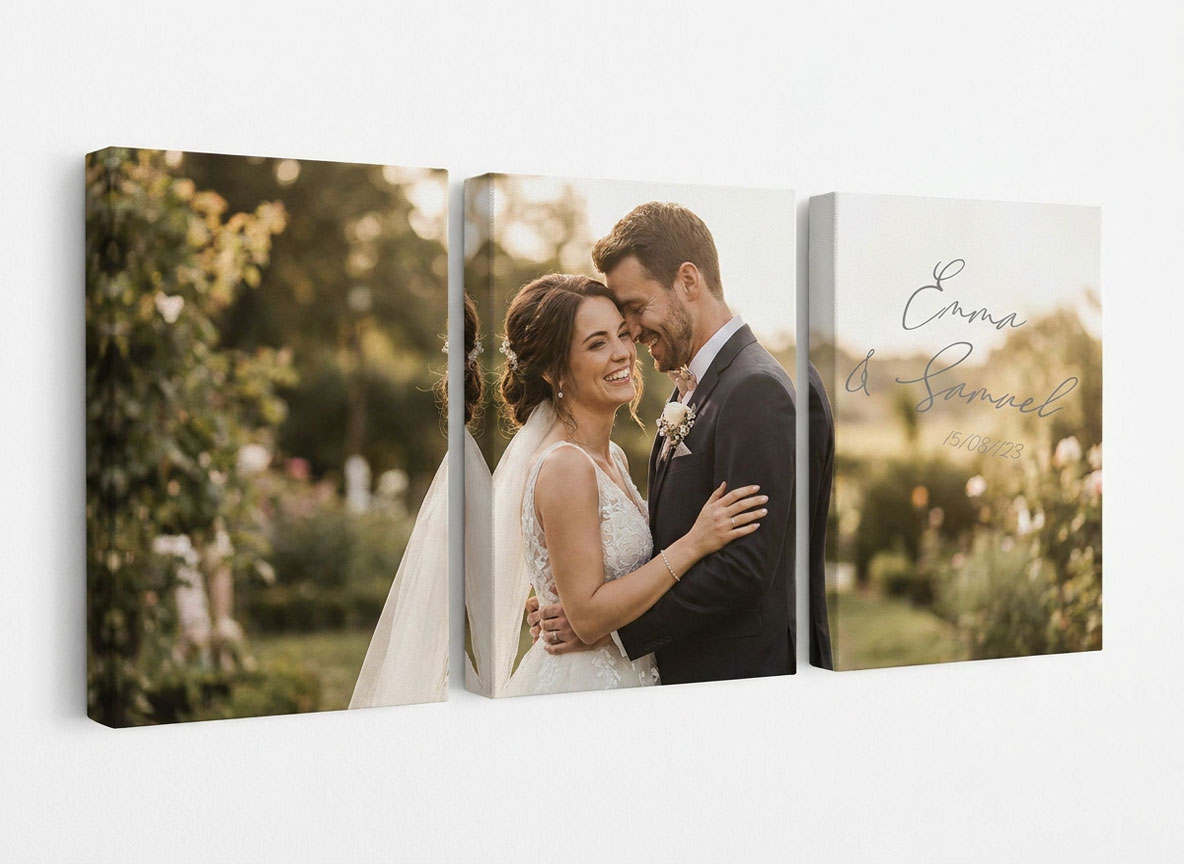 Tríptico Canvas boda